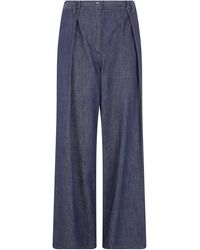 Brunello Cucinelli - Crop Wide Leg Pants - Lyst