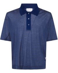 Ami Paris - Striped Boxy Fit Polo With "Ami De Coeur" Patc - Lyst