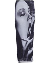 Jean Paul Gaultier - Mesh Long Skirt "Smoking - Lyst