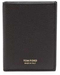 Tom Ford - Soft Grain Leather T Line Folding Cardholder - Lyst