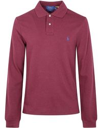 Polo Ralph Lauren - Long Sleeve Knit Polo Shirt - Lyst