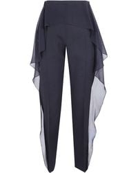 Lanvin - Trousers With Ruffles - Lyst