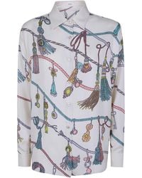Versace - Shirt Silk Twill Print "Hangin Out Allover" - Lyst