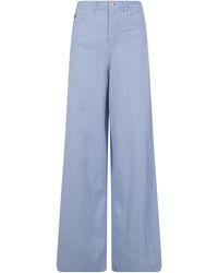 Lois - "Marlene" Extra Wide Leg Linen Trousers - Lyst
