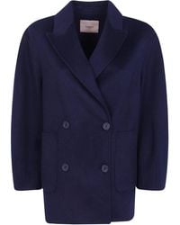 Twinset - Coat Double Breasted Peacoat - Lyst