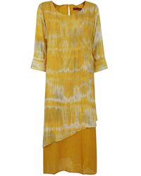 BIANCO LEVRIN - Midi Dress In Silk - 1330 Cm - Lyst