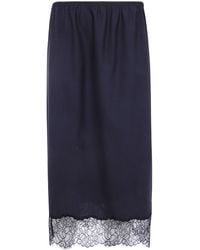 Semicouture - Skirt With Lace Trim "Becka" - Lyst