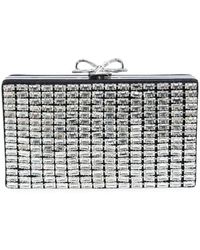 Self-Portrait - Crystal-Embellished Bow-Detail Clutch Bag - Lyst