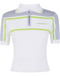 CASABLANCA - "Tennis Polo" Cropped Shirt - Lyst