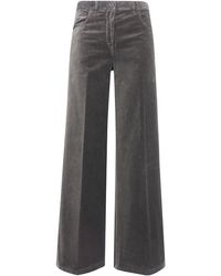 Aspesi - Velvet Wide Leg Trousers - Lyst