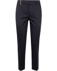 Peserico - Light Cotton Satin Stretch Trousers - Lyst