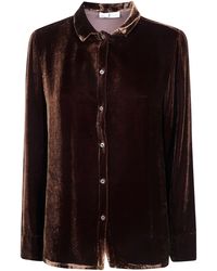 Whyci - Shirt Flared "Wh0164 0041 Cognac" - Lyst