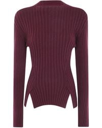 Victoria Beckham - Sweater Merino Wool "Rib Jumper" - Lyst