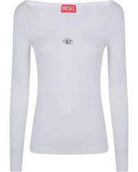 DIESEL - T-Shirt Deep Round Neck "T Bal Od" - Lyst