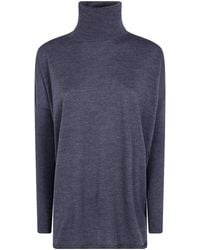 Gentry Portofino - Sweater Wool-Silk "D603Wa G0018 Antharice" - Lyst