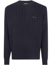 KENZO - Sweater Cable Knit Signature" - Lyst