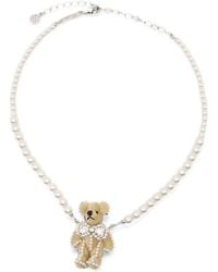 YVMIN - Necklace Teddy Bear "Bowknot Pearl Bear" - Lyst