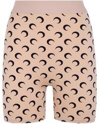 Marine Serre - "Moon" Printed Jersey Mini Shorts - Lyst