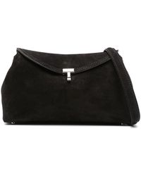 TOTEME - T-Lock Suede Clutch Bag - Lyst