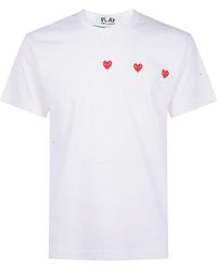 COMME DES GARÇONS PLAY - "Logo Print" T-Shirt - Lyst