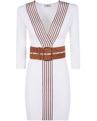 Elisabetta Franchi - Mini Knit Dress - Lyst