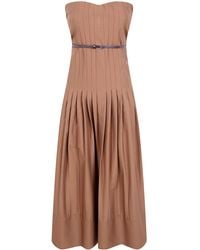 Semicouture - Brassiere Popeline Cotton Dress - Lyst
