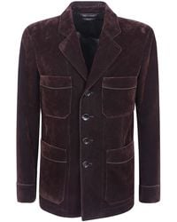 Tom Ford - Jacket Four Pocket "Washed Flocked Tricotine" - Lyst