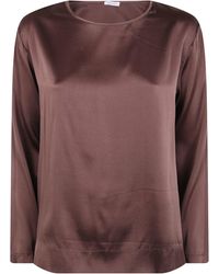 Rossopuro - Sweater Long Sleeved "Silk Blouse" - Lyst