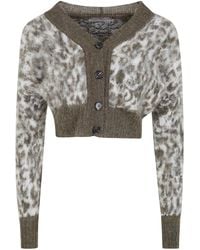 D.exterior - D. Exterior Animal Print Short Cardigan - Lyst