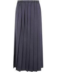 Junya Watanabe - Pleated Long Skirt - Lyst