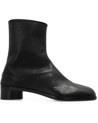 Maison Margiela - Leather Heeled Ankle Boots With "Tabi" Cut-Out - Lyst