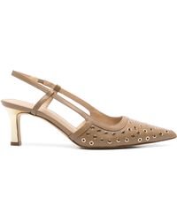 MICHAEL Michael Kors - Leather 'Alora' Slingback - Lyst