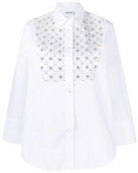P.A.R.O.S.H. - Sequin-embellished Poplin Shirt - Lyst