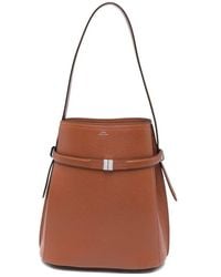 TOTEME - "Belted" Leather Bucket Bag - Lyst