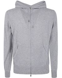 FILIPPO DE LAURENTIIS - Long Sleeves Cashmere Wool Full Zip Hoodie - Lyst
