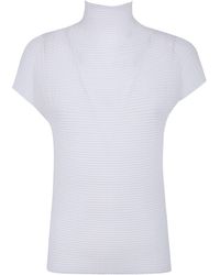 Issey Miyake - "Wooly Pleats Bk Wt 66" Shirt - Lyst