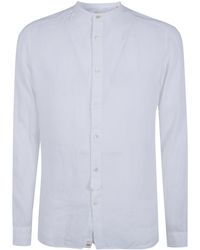 Tintoria Mattei 954 - Linen Shirt With A Mandarin Collar - Lyst