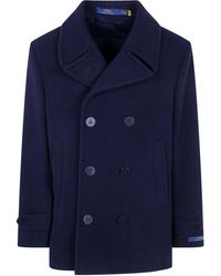 Polo Ralph Lauren - Coat Single Breasted "Polo Peacoat" - Lyst