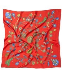 Versace - Printed Silk Twill Scarf 90 Cm - Lyst
