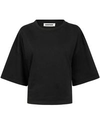 DARKPARK - Doyle Cropped Draped Short Sleeve Tee - Lyst