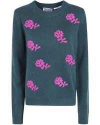 Essentiel Antwerp - Embroidered Round-Neck Sweater "Korine" - Lyst
