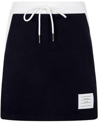 Thom Browne - Classic Four Stripe Knit Mini Skirt - Lyst