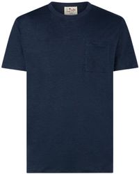 Mc2 Saint Barth - Linen T-shirt With Front Pocket - Lyst