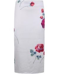 N°21 - Canvas Midi Skirt - Lyst