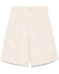 Filippa K - Relaxed Pleated Cotton Linen Skirt - Lyst