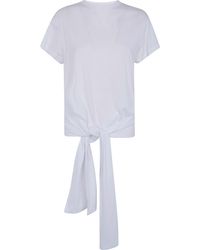 TOTEME - Tie-Waist Short-Sleeve T-Shirt - Lyst