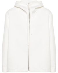 Jil Sander Boxy Cotton Sweatshirt With Adjustable Hood in