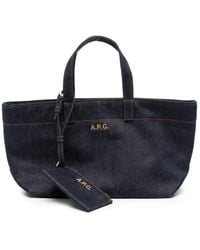 A.P.C. - A. P.C. Shoulder Bag Small "Le Drummer Toile" - Lyst