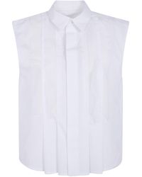Sacai - Sleeveless Shirt - Lyst