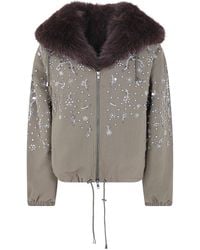 DR. HOPE - Jacket Canvas And Fur "Soleil Bright" - Lyst